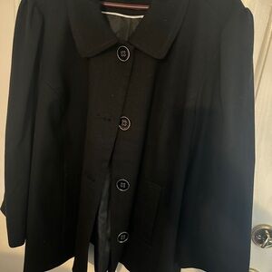 Dialogue Black Women's Cape Coat